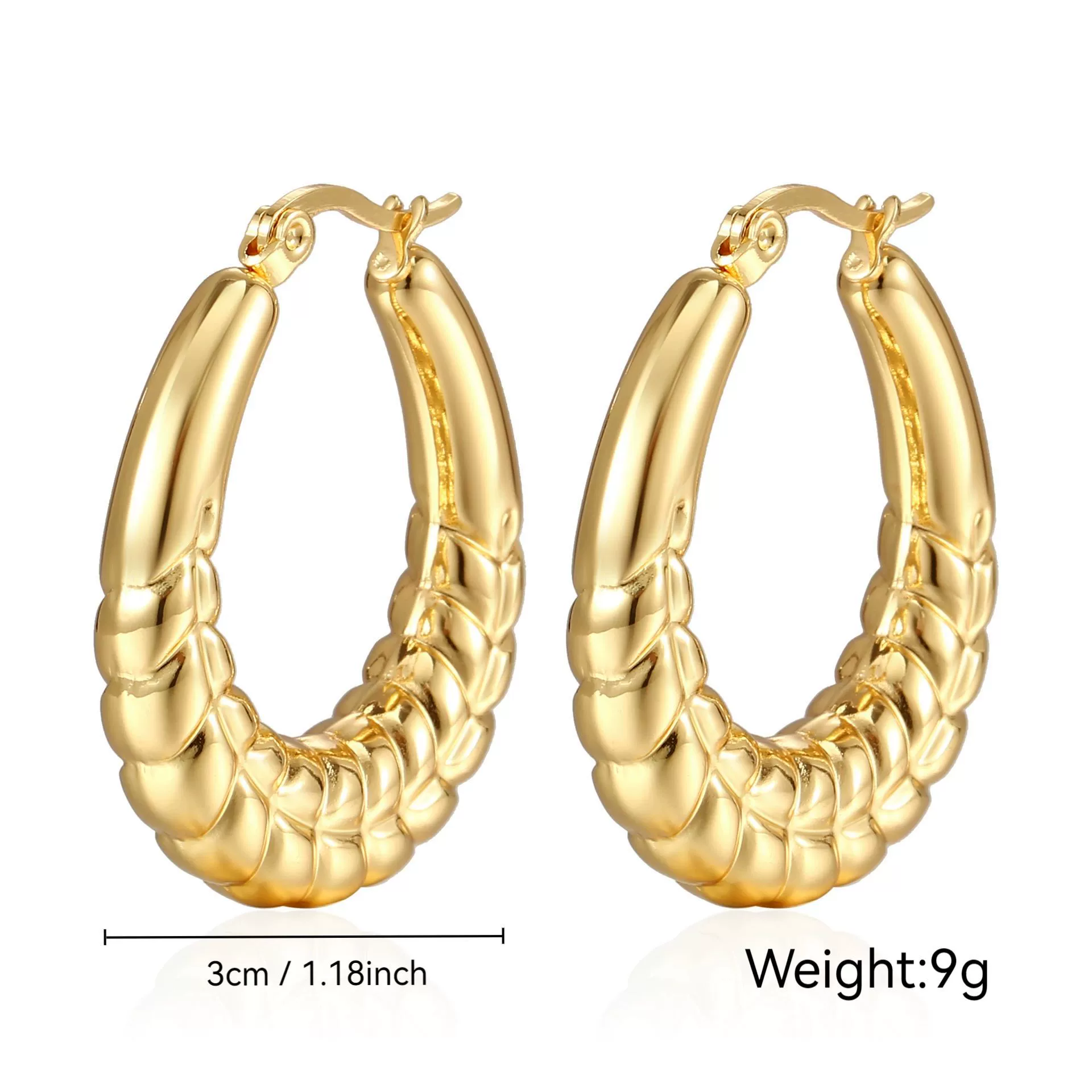 Серьги из нержавеющей стали, европейский стиль, 18 К, оптовая продажа