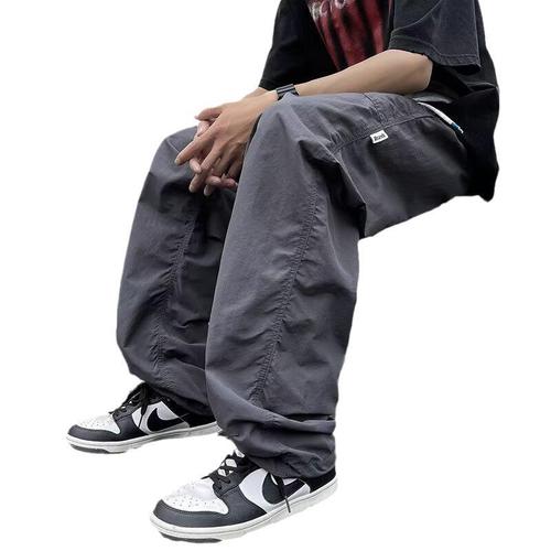 Men's American-style skinny cargo pants for hiking—summer, lightweight, high-street versatile, and casual functional-style trousers