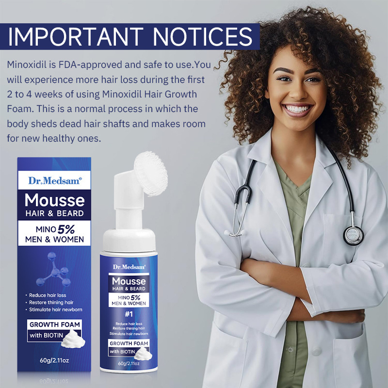 Men's hair thickening serum 5% minoxidil tincture hair growth essence scalp care cross-border hot product HairGrowth 3