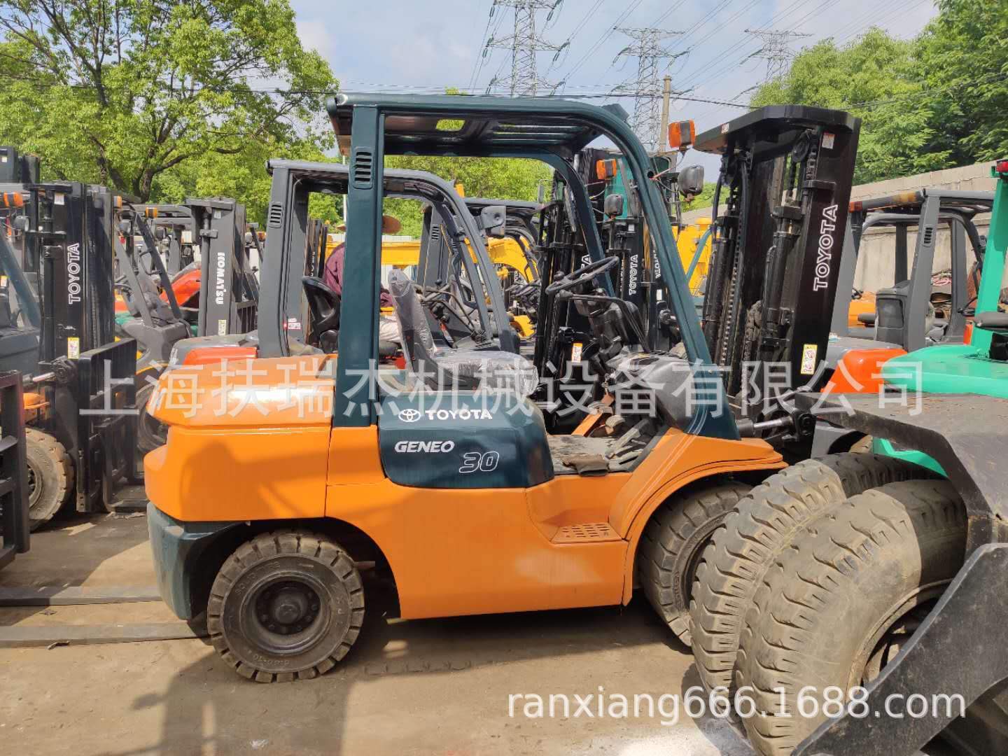 二手丰田3吨7F叉车 集装箱叉车 升高4.5米