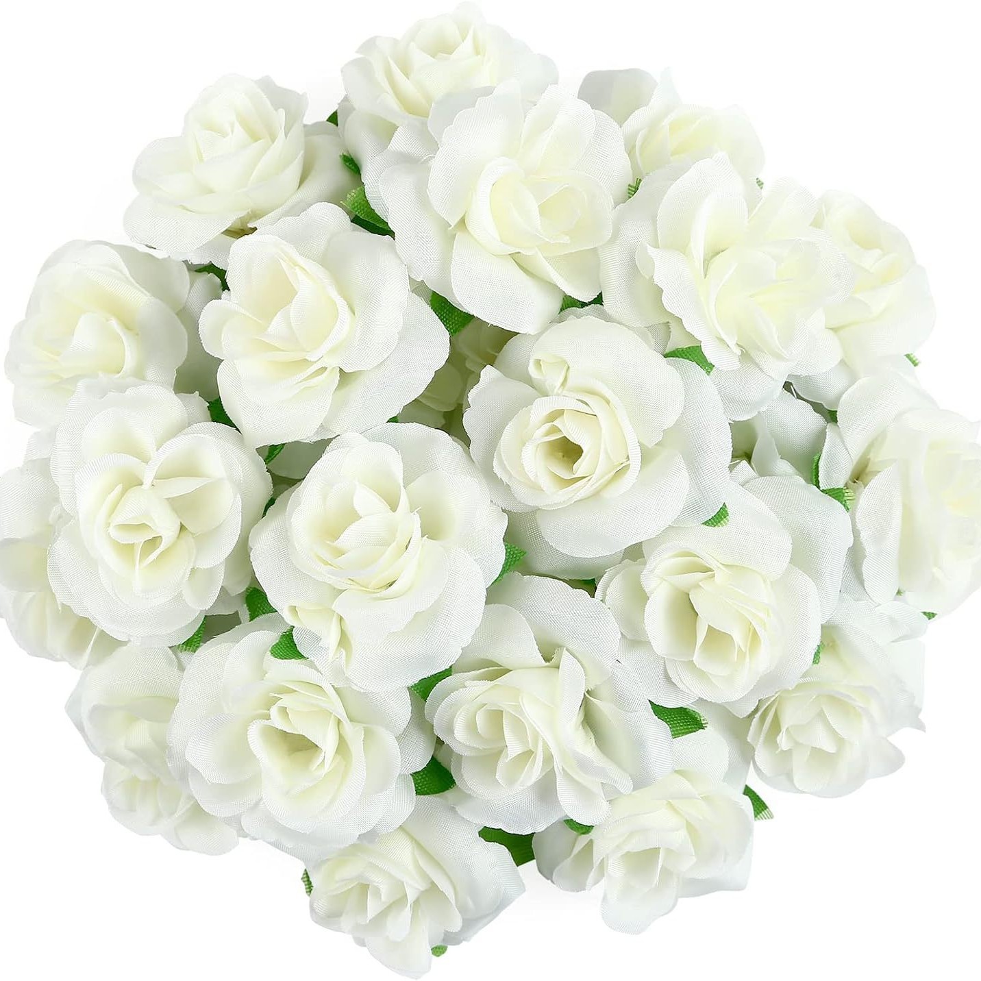 50 flores un paquete de simulación de rosas para regalos de mano decoración pequeña rosa pectoral tocado de boda boda ramo de flores