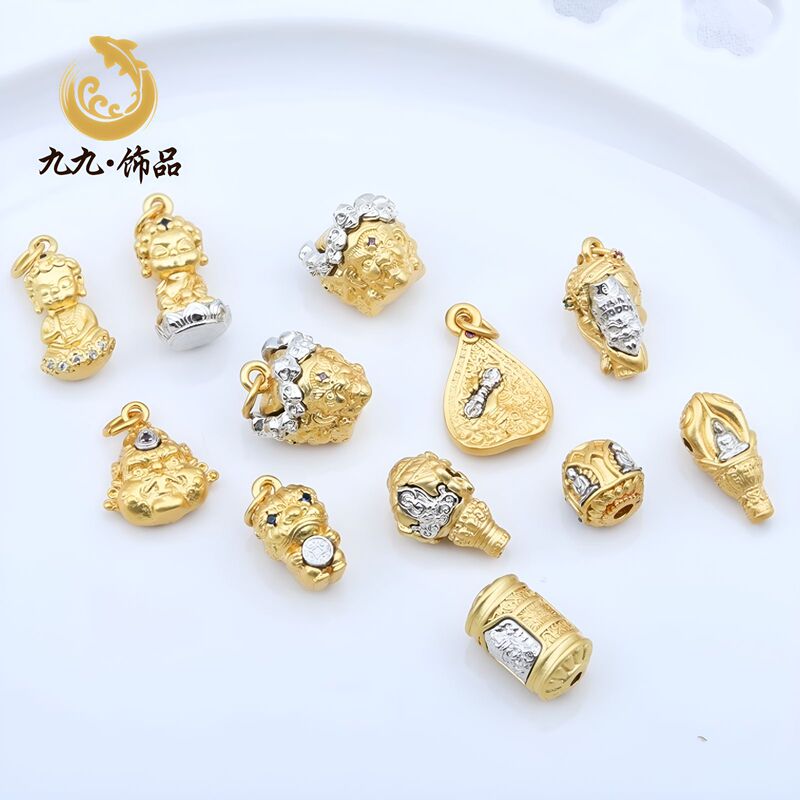 High Color-Retention Traditional Sand Gold Three-Faced Buddha Baby Buddha Zaki Lam Three-Way Accessory DIY Handmade Craft Accessory Copper High Color-Retention Traditional Sand Gold Three-Faced Buddha Baby Buddha Zaki Lam Three-Way Accessory DIY Handmade Craft Accessory Copper