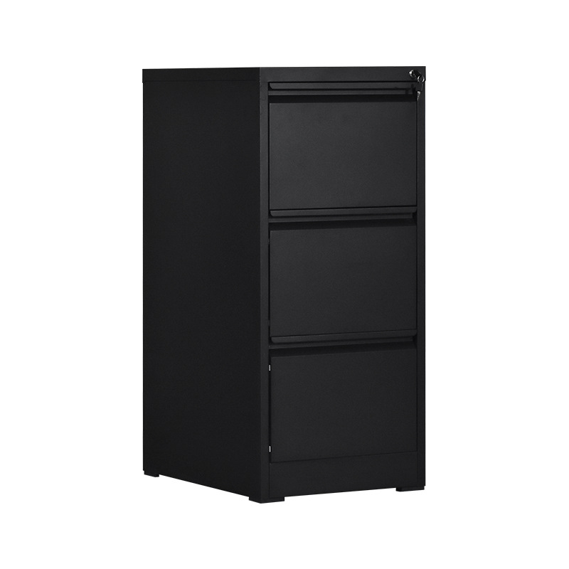 Caja de tarjetas de cuatro extracciones de gran capacidad con bloqueo de acero anti-pulling armario de trabajo colgante archivos de oficina armario de hoja de hierro