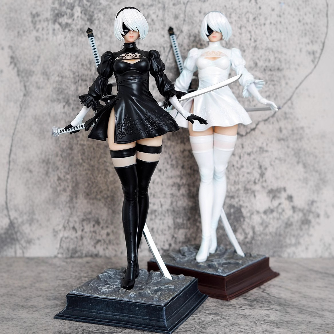 게임 여신 2B 작은 자매 2 차원 소녀 섀시 장식품 양두 조각 상자 핸드셋