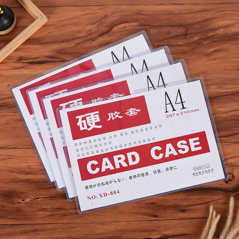 Производители в наличии оптом на заказ A6/A5/A4/A3 твердый резиновый чехол для файлов защитный чехол для коллекции прозрачный чехол для значков