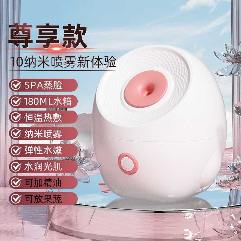 热喷蒸脸器蒸汽机家用面部补水神器纳米喷雾打开毛孔加湿器蒸脸仪|undefined