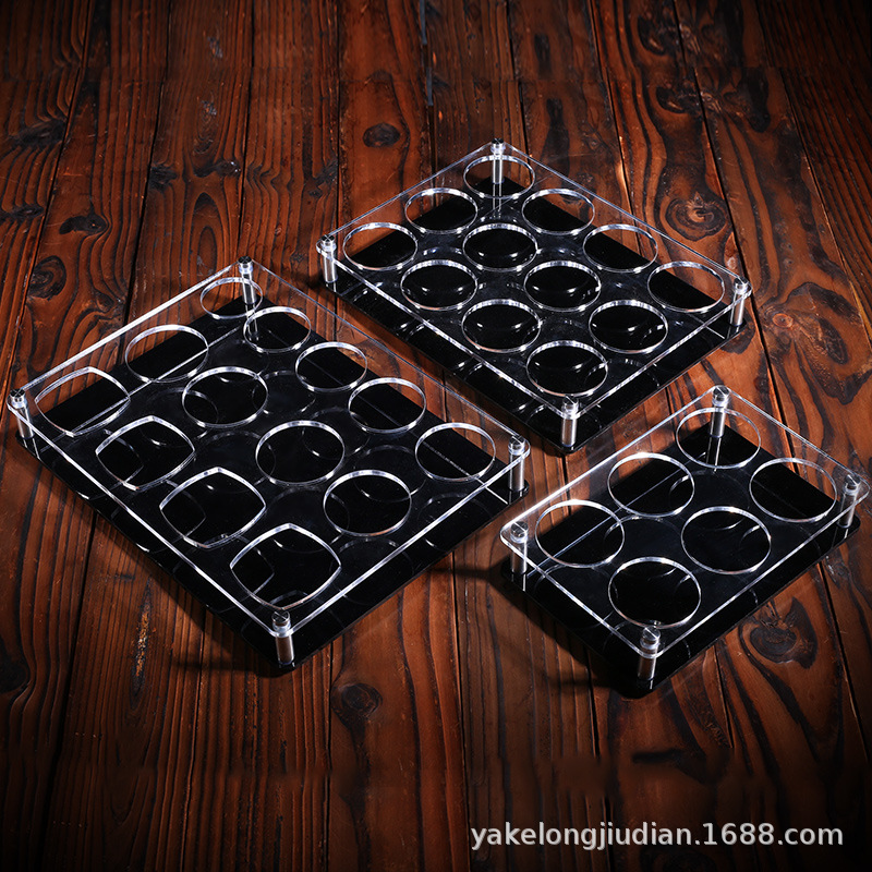Yalong cerveza taza de vino titular de la barra de ktv octogonal taza de vino titular de la taza de la bala taza de vino blanco titular de la taza de plástico de 6 hoyos de 12 hoyos rack