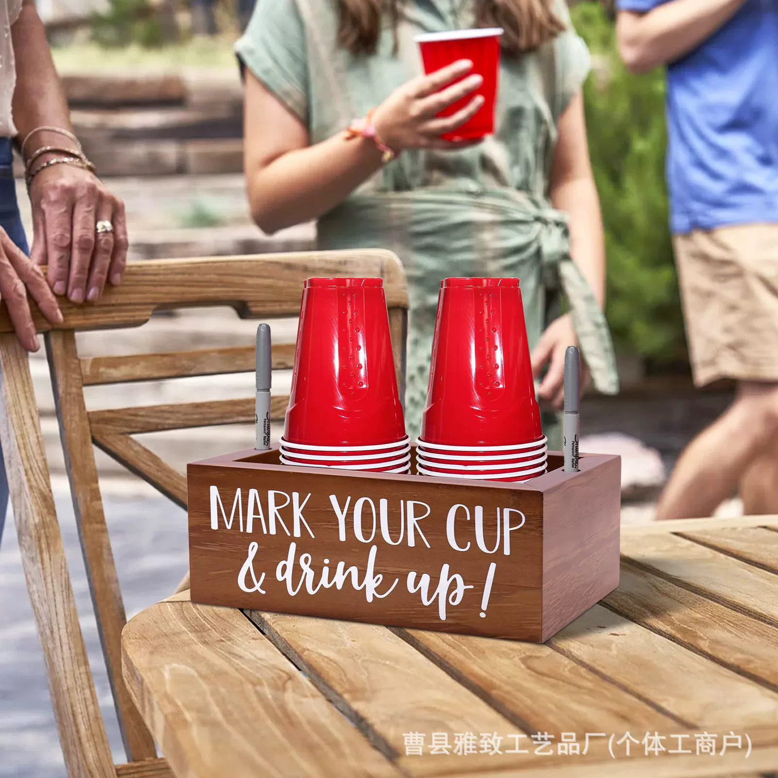 Деревянная двойная подставка для бара настольная чашка раздатчик кухонный прилавок из массива деревянная подставка для чашки кофе бумажная коробка для хранения