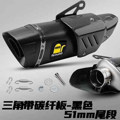 Motorcycle exhaust pipe, Scorpion Triangle Belt Carbon Fiber - triangular-carbon-plate-black