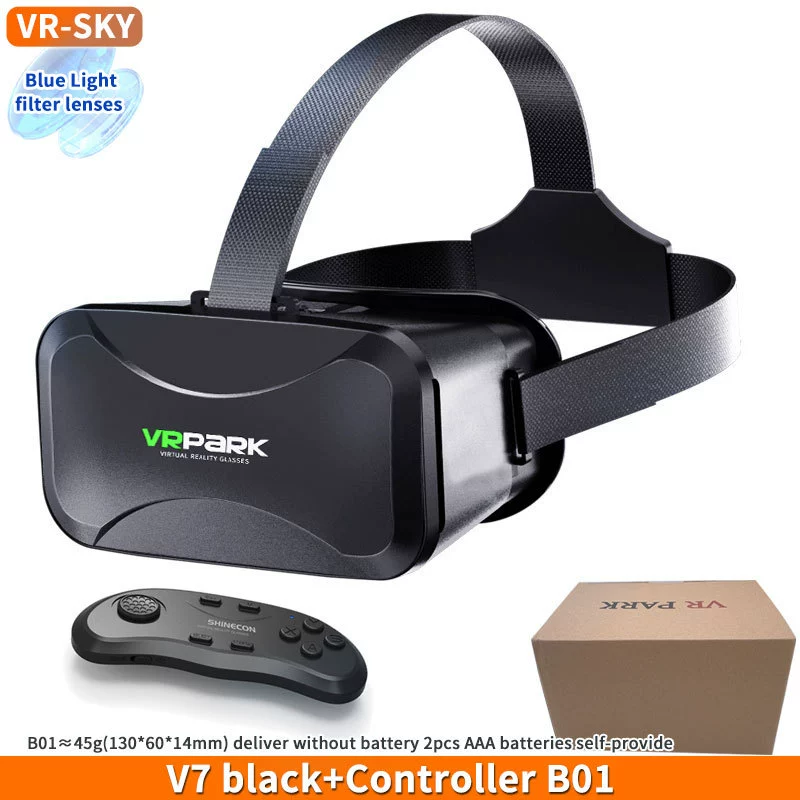 Популярные очки VRPARK Android виртуальная игра панорамная 3D кросс-бордер шлем BOX для мобильного телефона HD всё-в-одном VRV7
