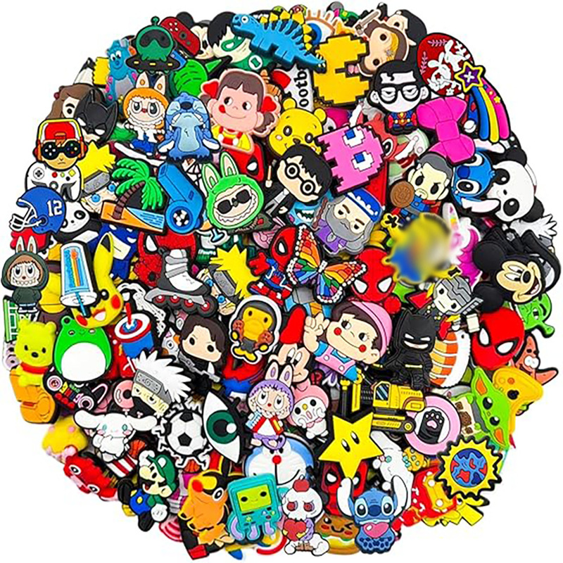 Jibbitz Set Cartoon Anime Clog Shoe Accessories Soft Rubber Shoe Charms DIY Shoe Decorations Garden Shoe Accessories