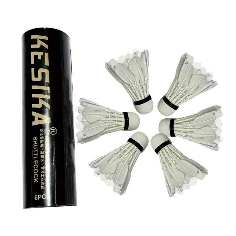Koska K3000-6 пенопластовый мяч, прочный, 6 упаковок, белый специальный мяч для бадминтона, независимый мяч из утиного пера