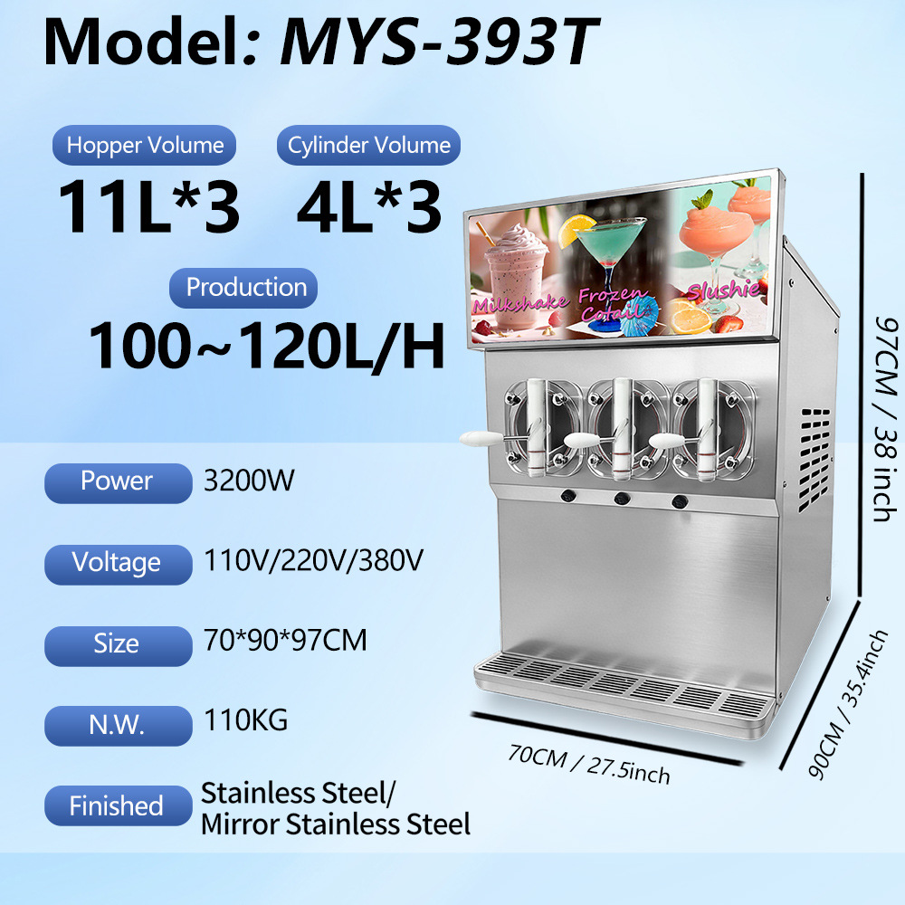 100L / h máquina de batido de barro de escritorio de alta producción comercial multi-sabor batido de leche máquina de fabricación de bebidas frías en todo uno