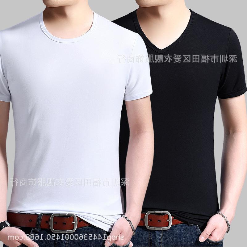 Summer solid short sleeve T-shirt, with short sleeve