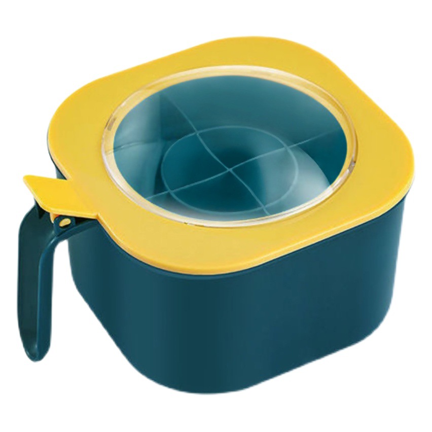Caja de condimento de cocina caja de condimento de cocina multifuncional integrada de cuatro rejillas con tapa caja de almacenamiento de azúcar de sal de sabor a azúcar