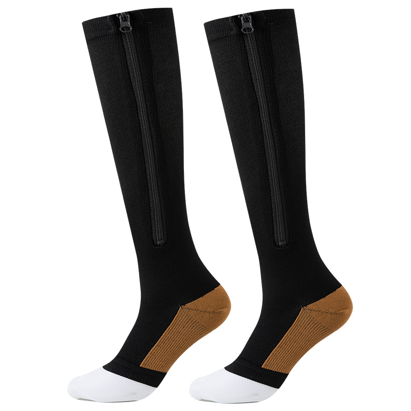 Calcetines de compresión con cremallera