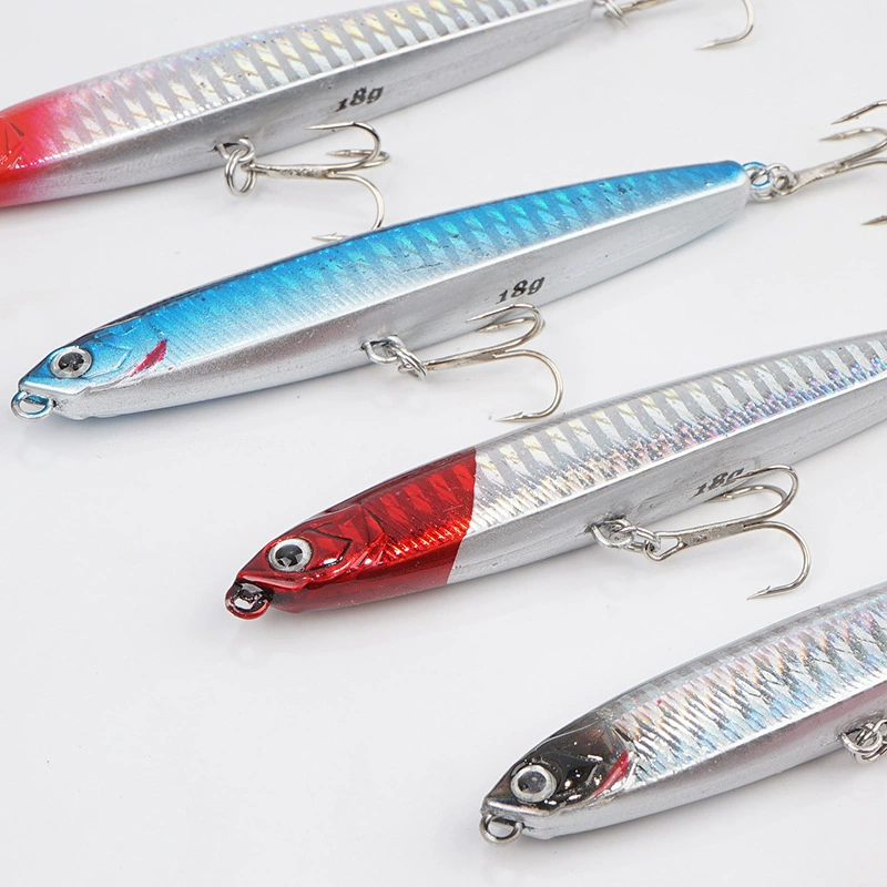 Обработка на заказ погружной карандаш приманка железная пластина рыболовные снасти 10-24 г усиление приманки с тремя крючками оптом