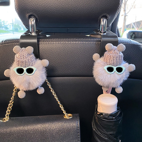 Car hook seat back cute internet celebrity small briquette small hook car multi-functional storage hook car storage hook
