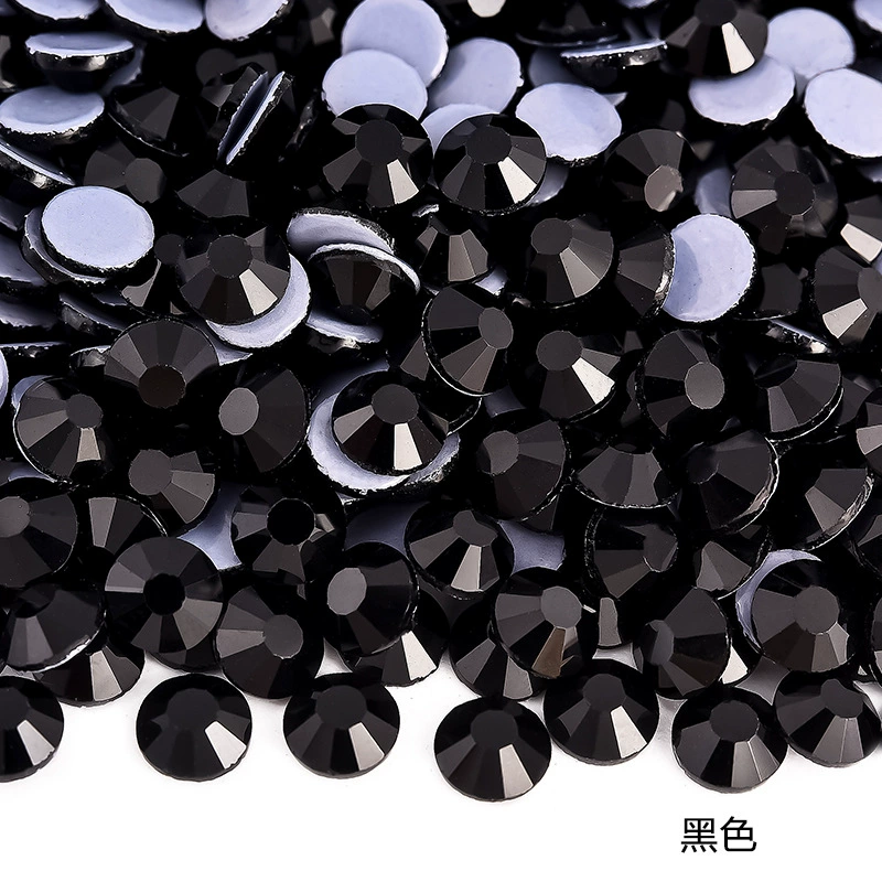 Hot‑fix rhinestones SS3–SS30, glass crystal round flat‑back, 1440 pcs per pack (hot‑melt)