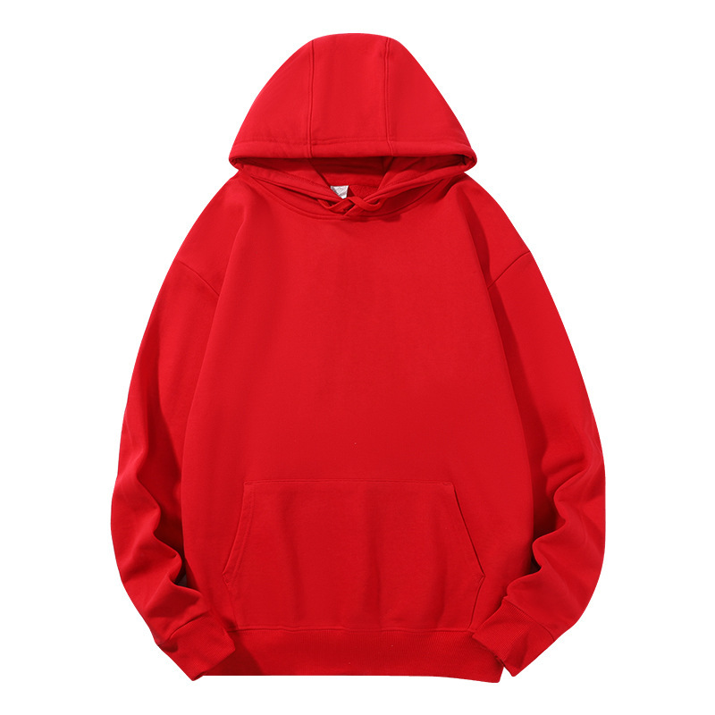 Suéter con capucha de algodón pesado de 380g, gran felpa, suéter casual de otoño e invierno suelto de color sólido americano, marea oversive