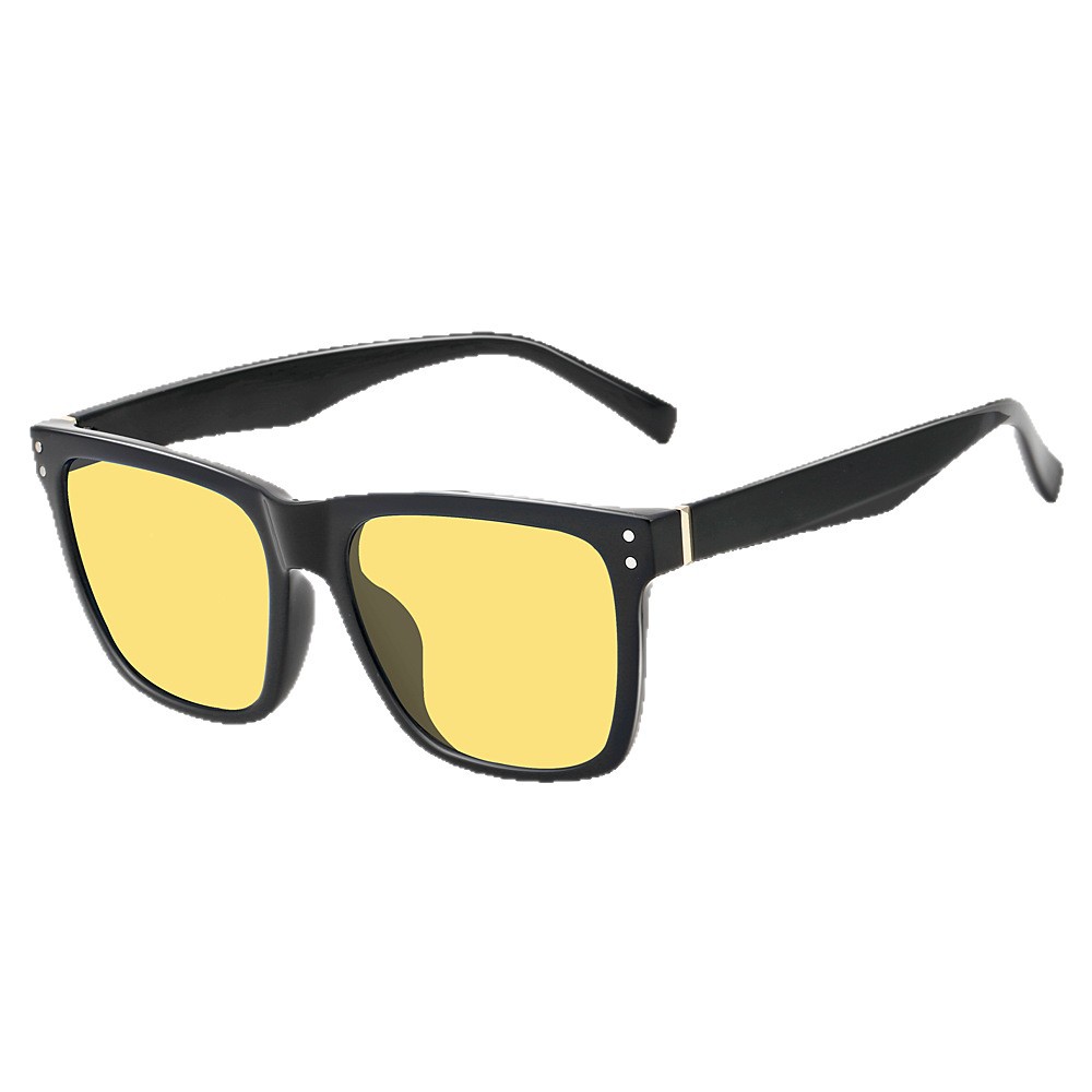 Hombres y mujeres del mismo estilo cuadrado mezcla y combinación que cambia de color moda polarizada cara grande anti-ultravioleta marco transparente mercurio ojo solar