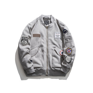New Style Winter Embroidered Loose Casual Baseball Cotton-padded Coat Couple's Fashionable Bomber Jacket Cotton-padded Jacket