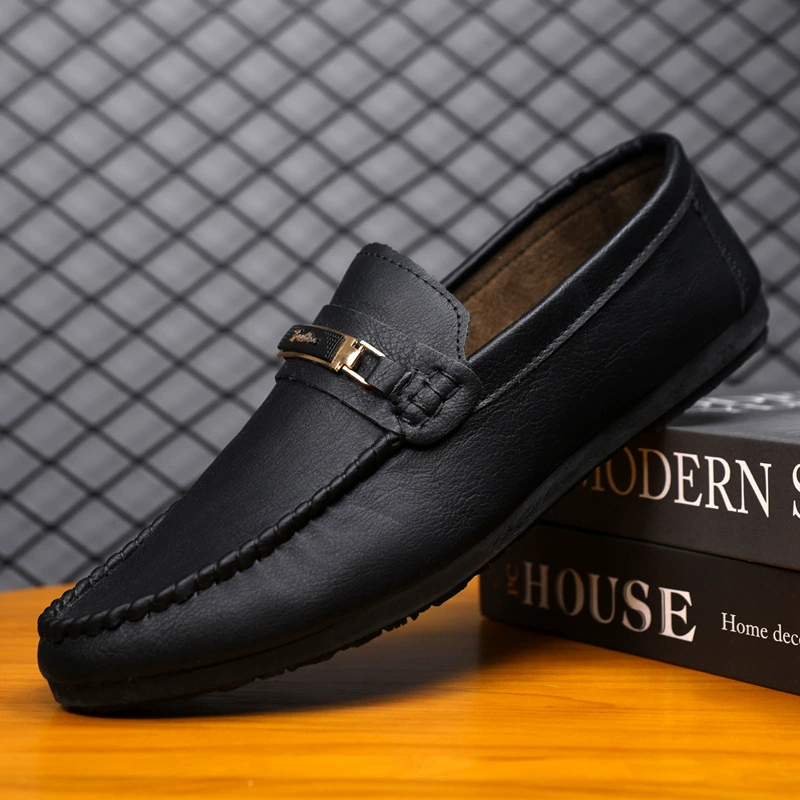 Кожаные туфли водонепроницаемые повседневные туфли Lefu ручной работы бизнес низкий банда черные британские мужские туфли с плоской подошвы