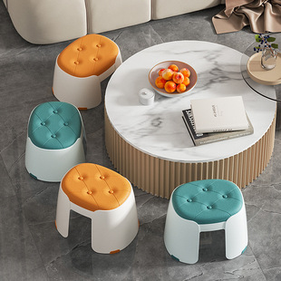 Creative Home Children's Stool Simple Low Stool Bathroom Non-Slip Small Stool Thickened Footstool Plastic Shoe Stool