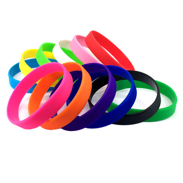 Silicone rubber solid color bracelet