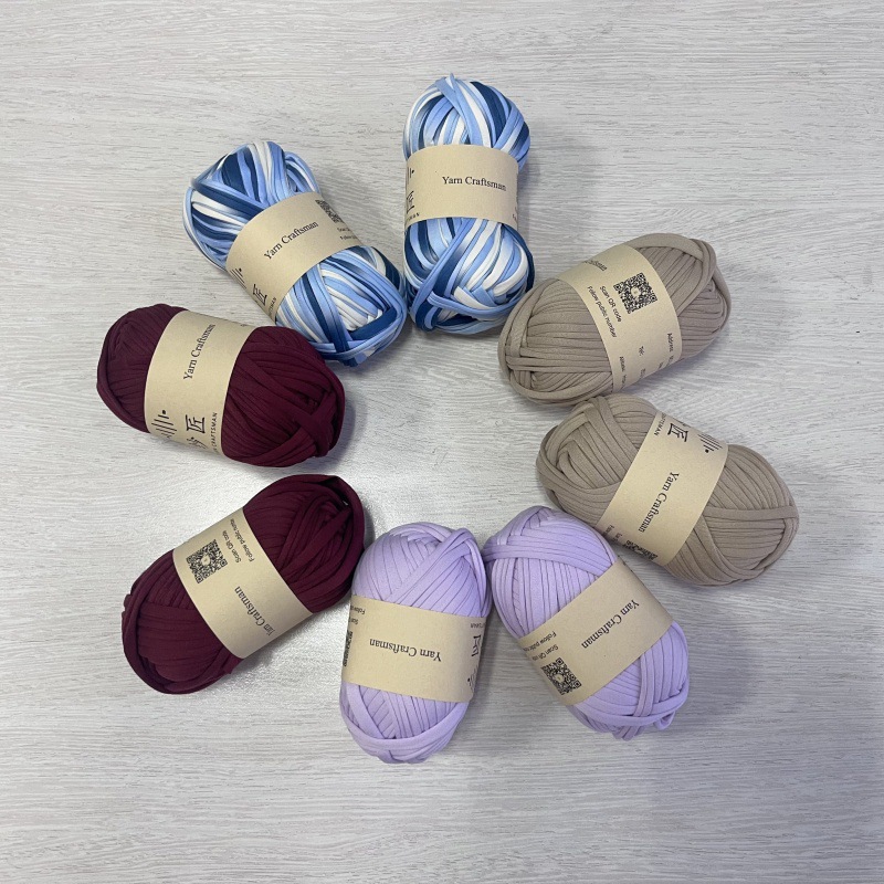 DIY钩针布条线婴儿摇篮猫窝狗窝线 泫雅包小香包 彩色段染地垫线