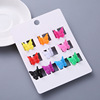 Foreign trade small grabs set Children butterfly small hair grasping metal mobs hand clip combination can be customized