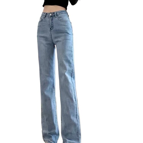 Straight jeans for women in stock, summer new style, high waist loose slimming narrow version, cigarette tube pants, small man, wide leg pants