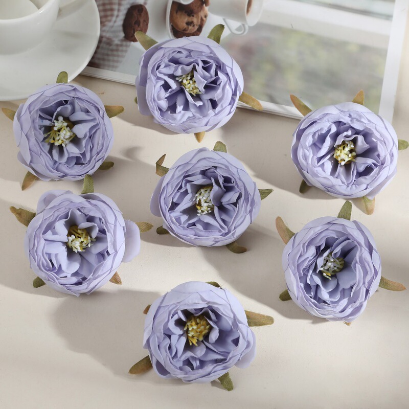 仿真花奥斯丁茶花朵簪花材料diy头饰发饰婚庆布景花墙仿真玫瑰|undefined