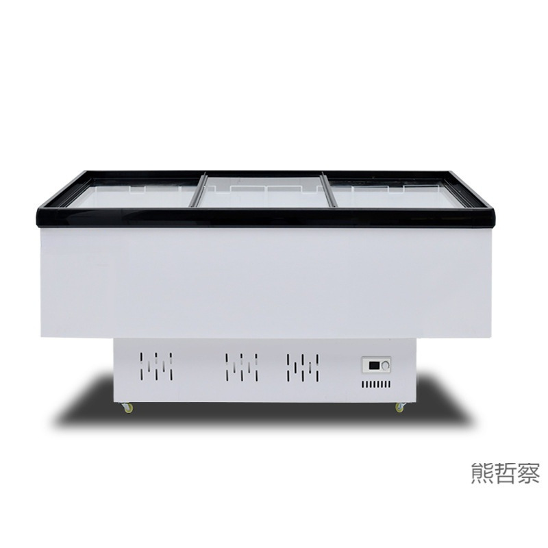 冰柜商用大容量冷柜冰箱冷藏展示柜冷冻两用透明玻璃卧式岛柜