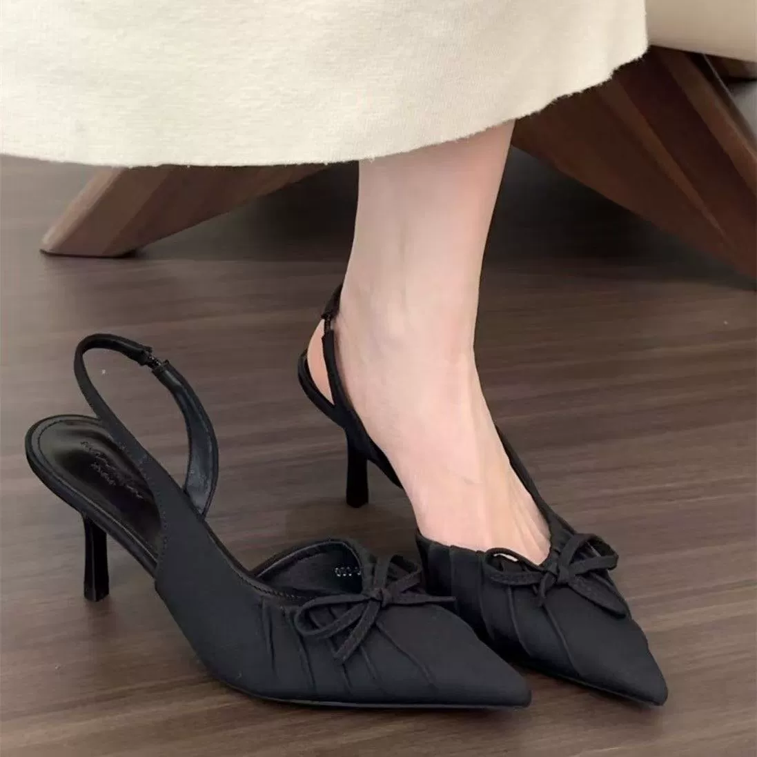 Cute sandals with bow, Korean style, Spring/Fall 2025 model