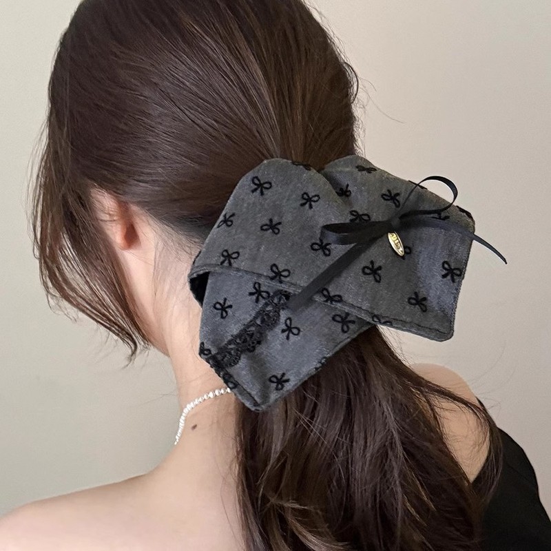 グレーグレースクエアヘアゴムポニーテールヘッドバンドヘッドバンドリボンヘッドバンドゴムバンドヘアロープ女性用|undefined