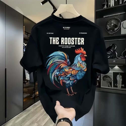 Heavyweight pure cotton short sleeve T-shirt casual trendy men's and women's summer Insta white matching round neck top trendy versatile men's half sleeve