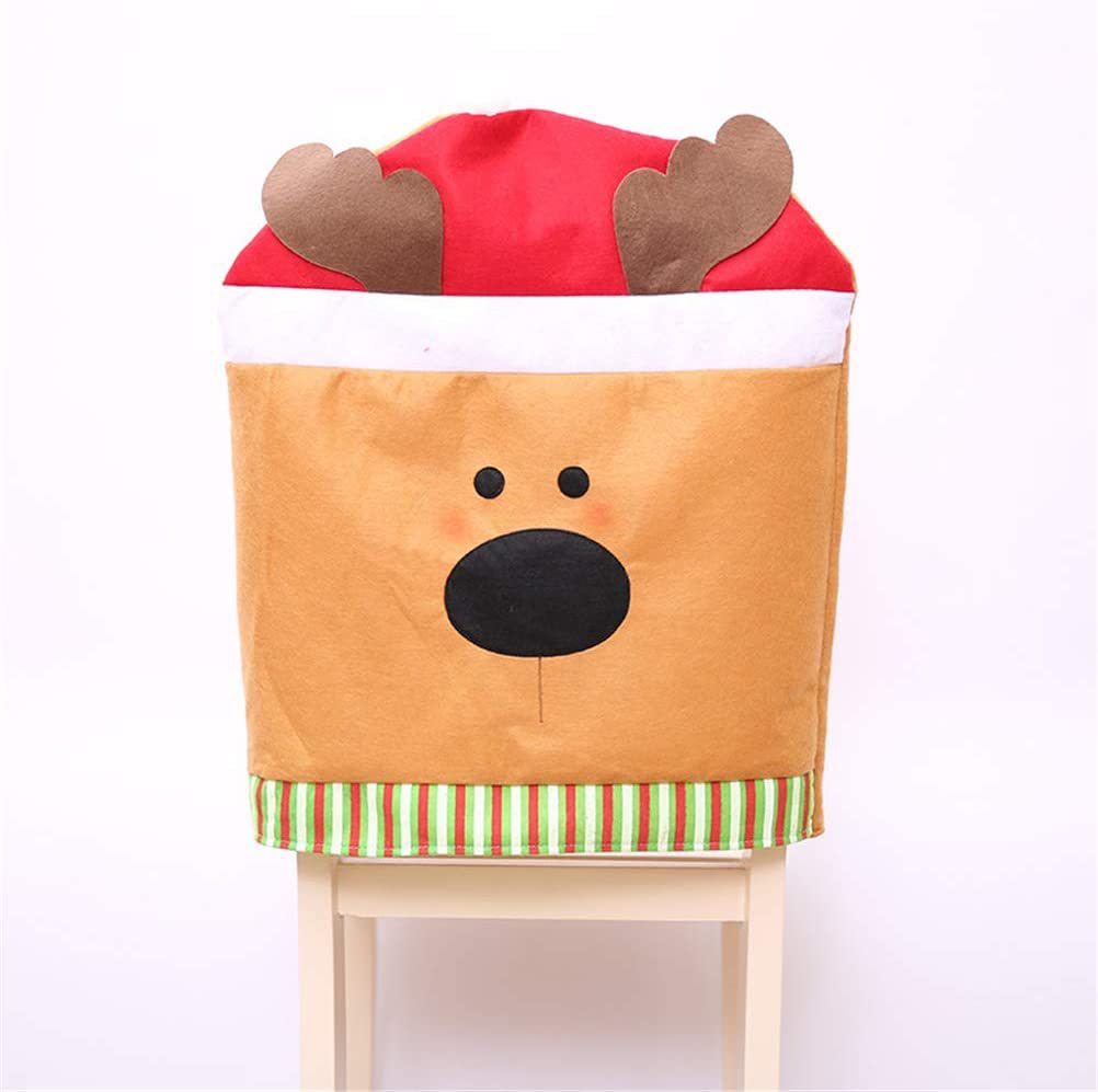 Suministros de decoración navideña muñeco de nieve Elk silla cubierta Navidad comedor silla cubierta hotel restaurante vacaciones diseño
