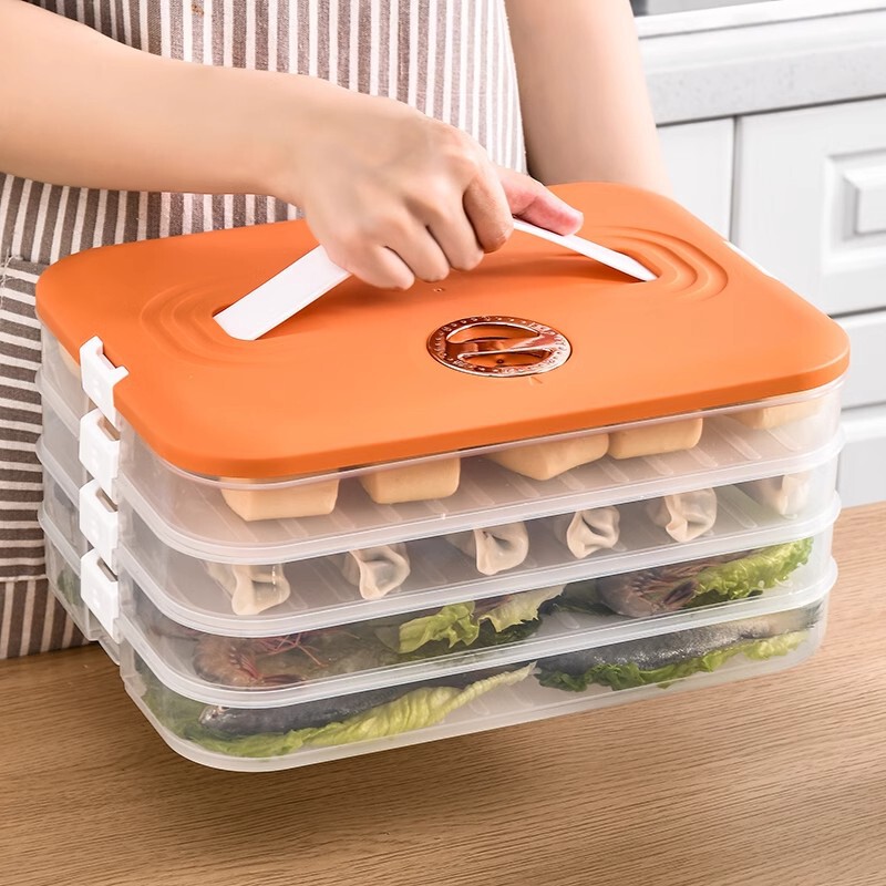 餃子ボックス冷凍水餃子冷蔵庫収納ボックス家庭用大容量多層冷凍カオス饅頭専用鮮度保持ボックス|undefined