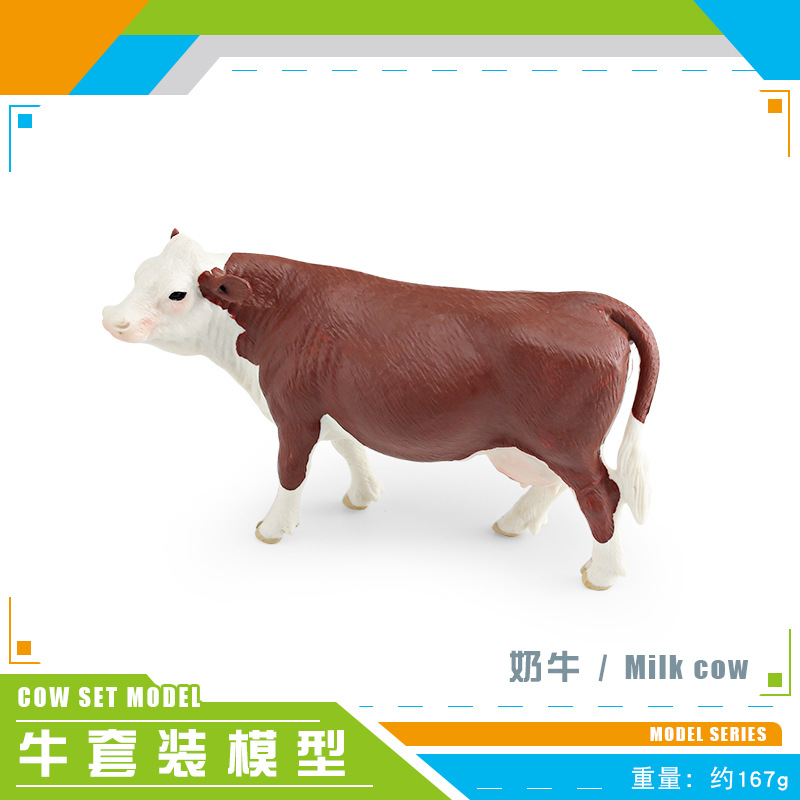 Simulación transfronteriza granja animal vaca modelo flavich Toro charolai ganado Rancho decoración juguete