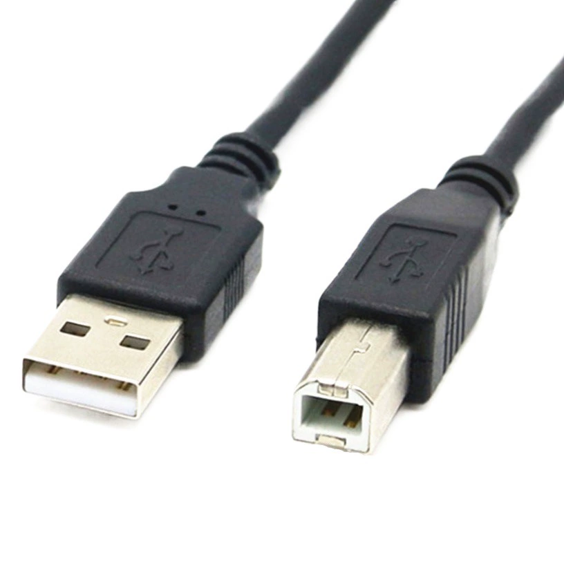 USB-печатный кабель 2.0 с медным сердечником компьютерный принтер кабель для передачи данных черный стандартный квадратный кабель для печати 1,5 м