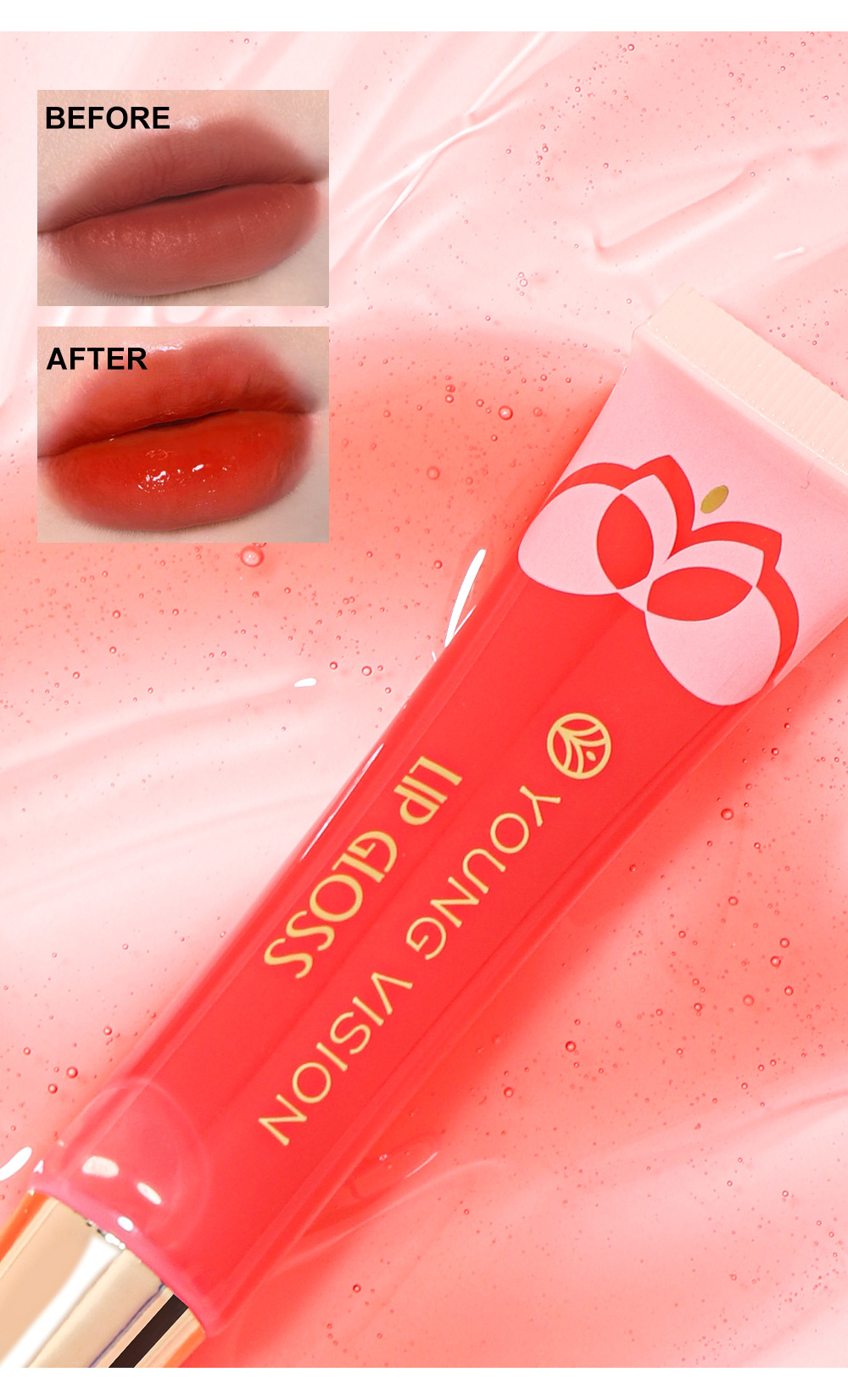 YOUNG VISION Glass Mirror Transparent Lip Oil, Lip Gloss, Mint Lip Liquid, Fruit Lip Gloss undefined