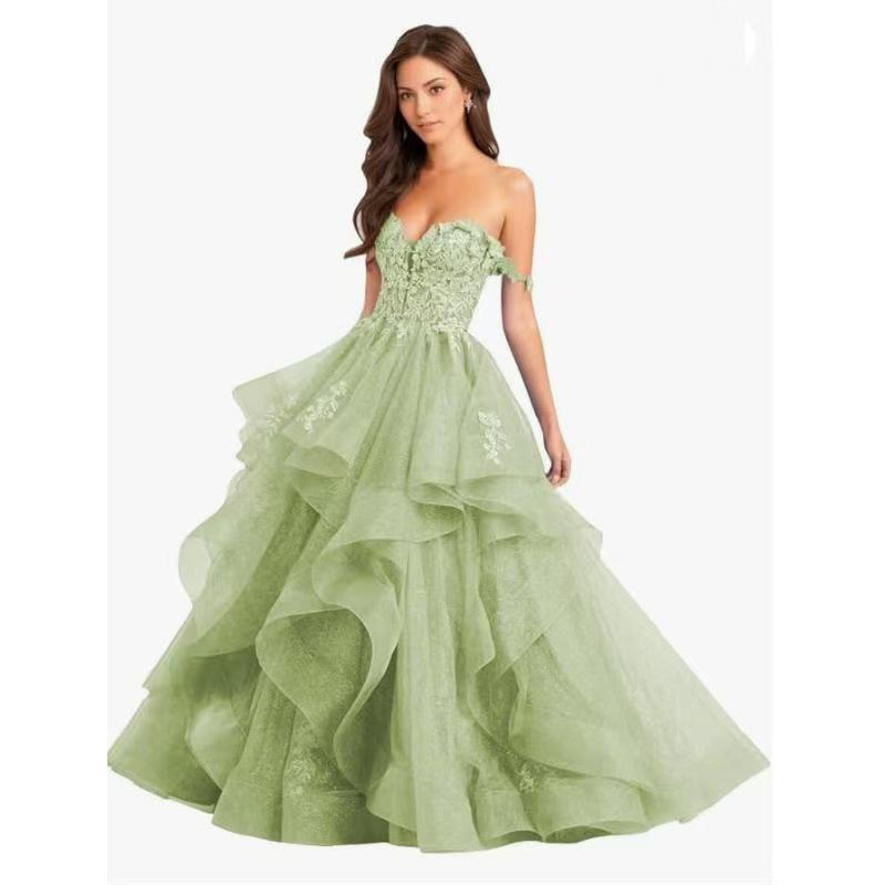 Vestido de noche para mujeres 2025, nuevo verde Sen