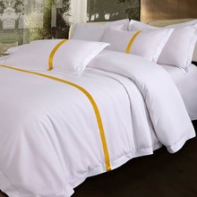 酒店賓館專用床上用品被子被套一整套白色高級感民宿布草四七件套
