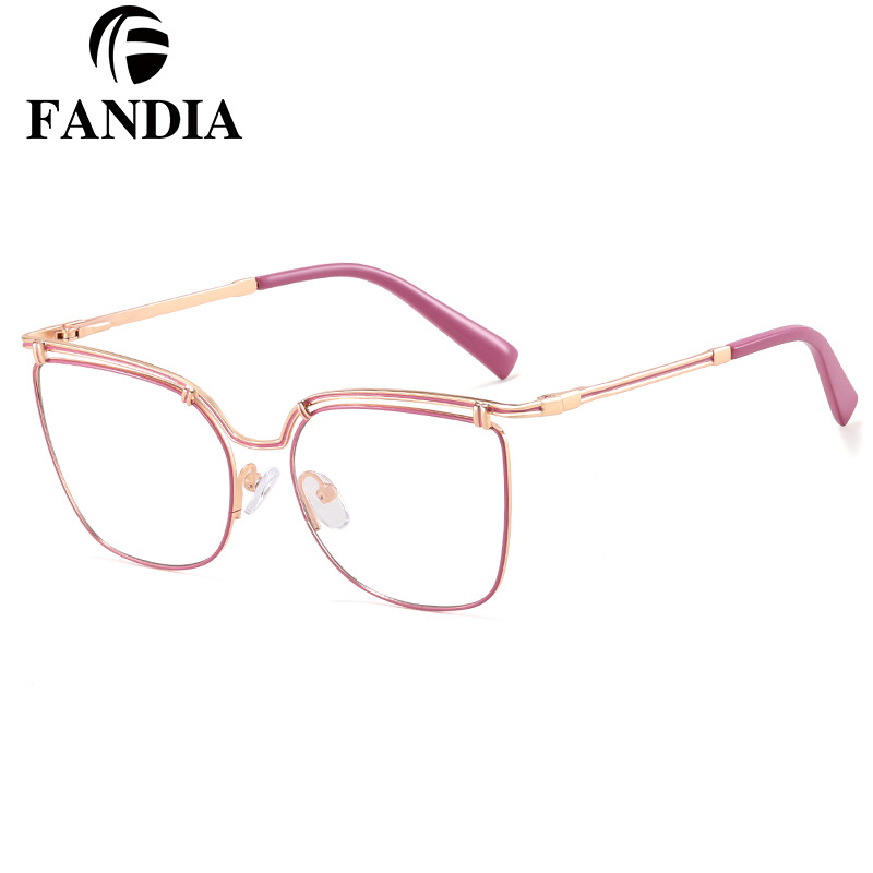 81180 marco de gafas de moda ligero y delgado anteojos de luz azul anteojos de cara delgada con anteojos de miopía anteojos de metal