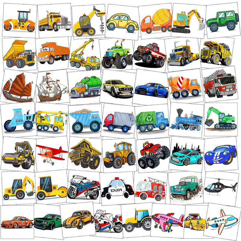 Cross-border cartoon car temporary tattoo stickers, realistic and long-lasting arm stickers, TEMU Amazon Tattoo, European and American style Cross-border cartoon car temporary tattoo stickers, realistic and long-lasting arm stickers, TEMU Amazon Tattoo, European and American style