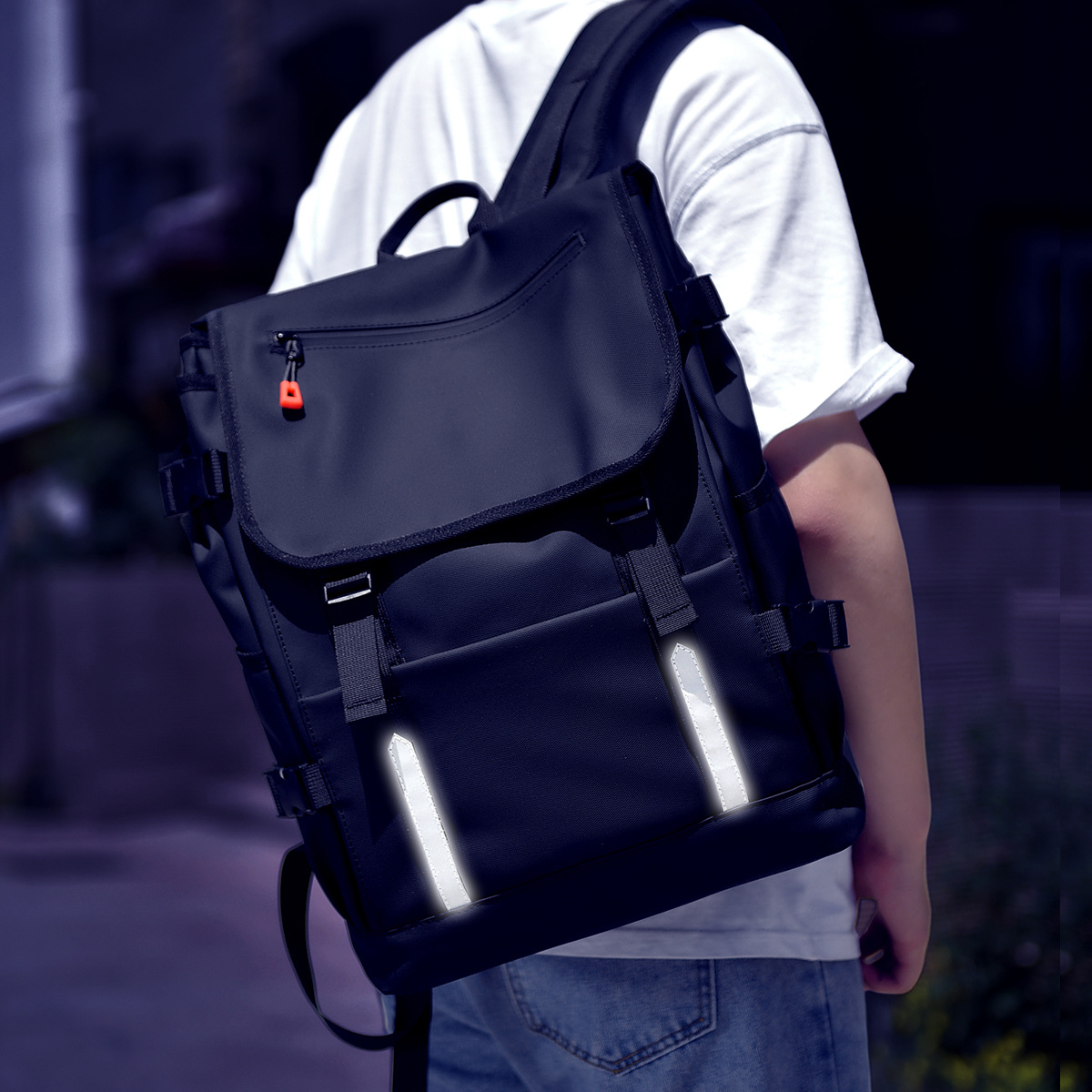 Backpack Men's 2024 New Travel Backpack Backpack Large Capacity Schoolbag Men's Korean Style Fashionable Computer Bag 15,6 Inch
