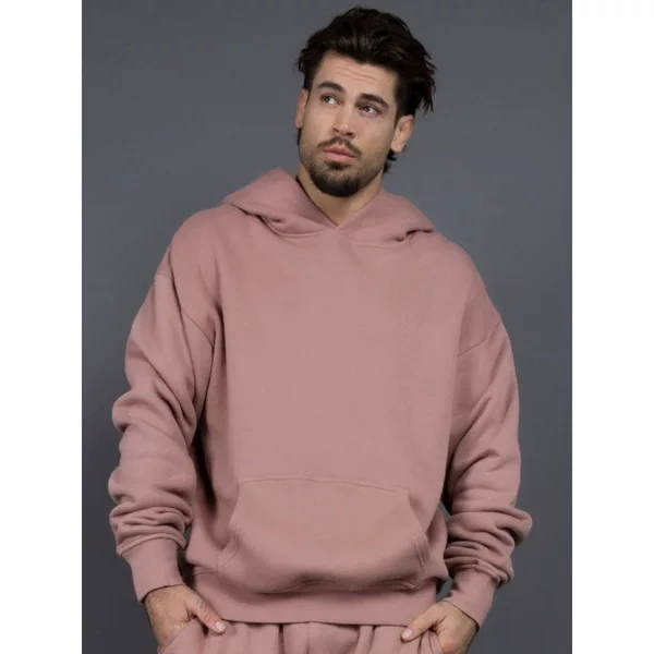 400g fleece-lined hooded sweatshirt for men, winter warm and cozy, casual style, loose fit, with pockets, fashionable outerwear