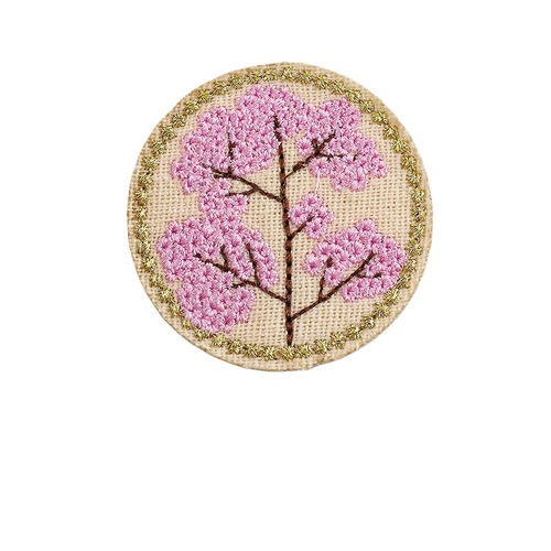 玖邵新款圆形花朵金丝刺绣布贴电脑绣花章补丁贴服装装饰diy