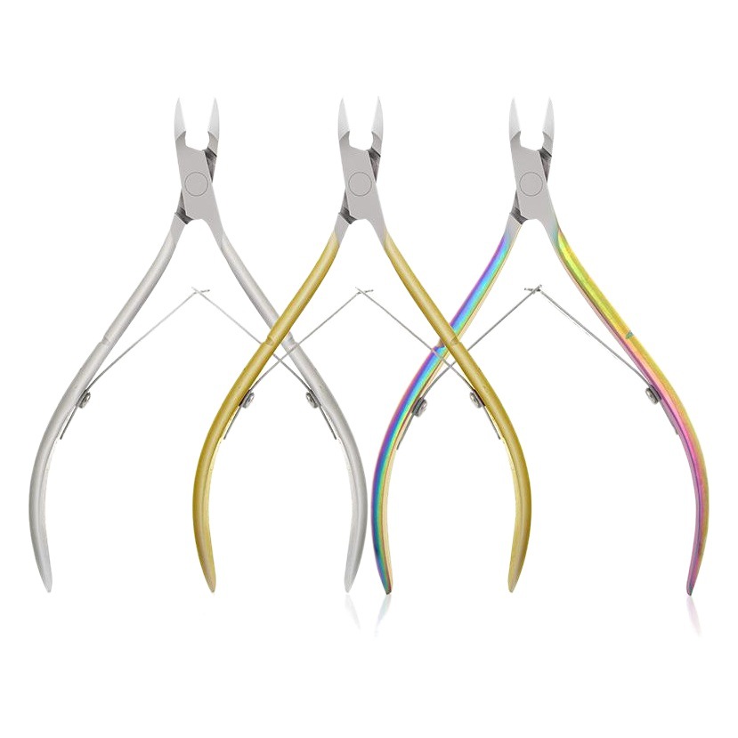 Nail Cuticle Nipper for Removing Dead Skin and Hangnails D501, Cuticle Plier Set with Small Gold Blade, Professional Use for Nail Salons, Wholesale